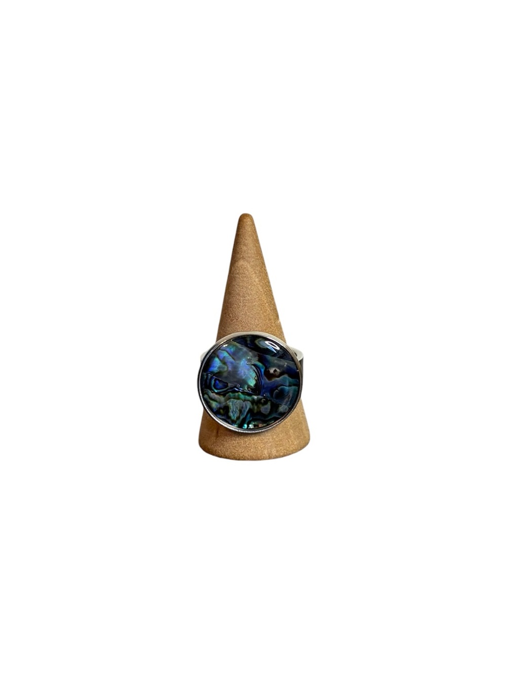 Silver Abalone Shell Ring | Size 8 | Waterproof & Tarnish Resistant